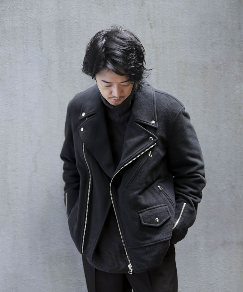 MB LIMITED フリースダブルライダース MB LIMITED フリースダブルライダース by Lanificio Becagli IT