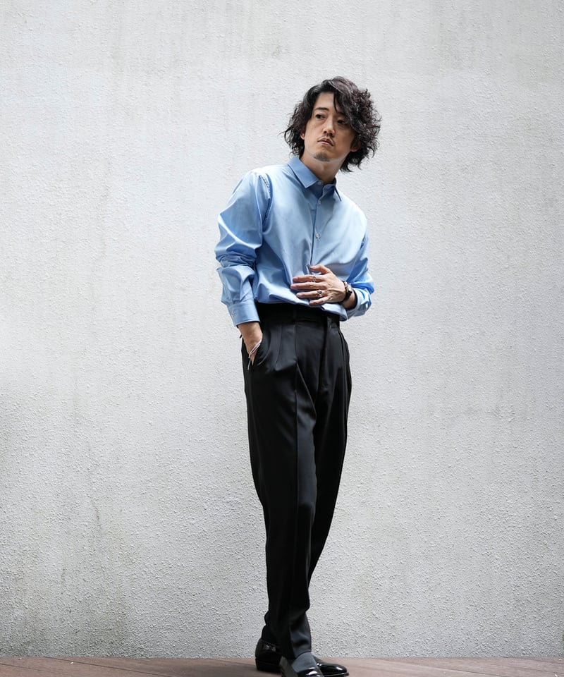 MB ULTIMATE FABRIC 究極のドレスシャツ サックス M MB ULTIMATE FABRIC 究極のドレスシャツ by 