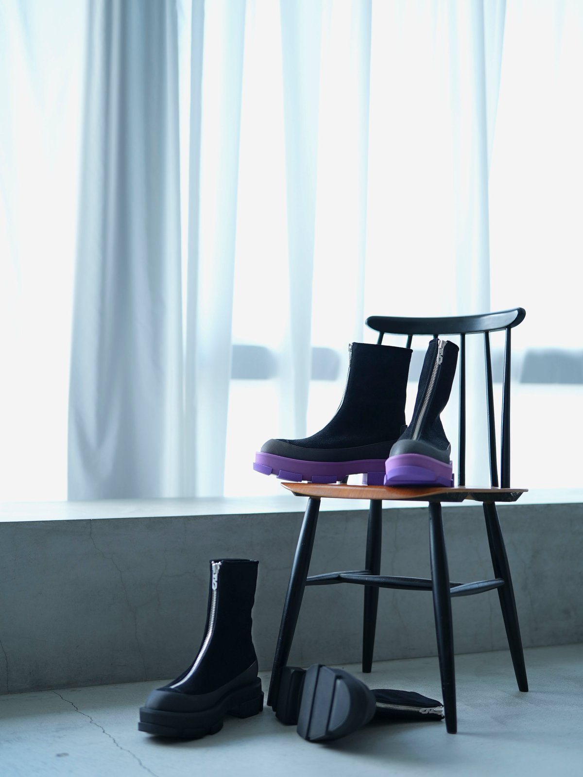 MB COLLABORATION フロントZIPブーツ by both Paris | MB