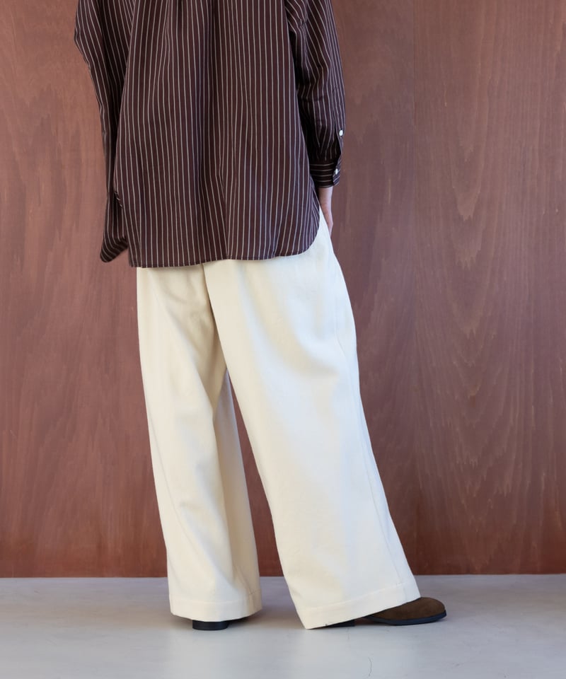 MB ULTIMATE尾州/近江晒ウール ワイドスラックス | MB -there is a