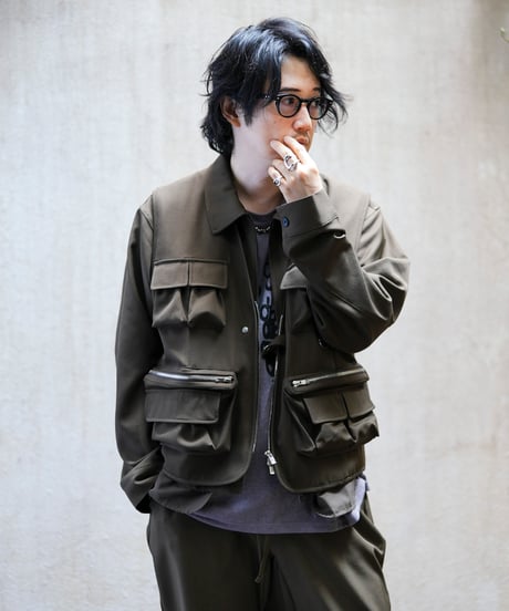 STANDARD WOOLY TWILL  CUT OFF CROPPED BLOUSON