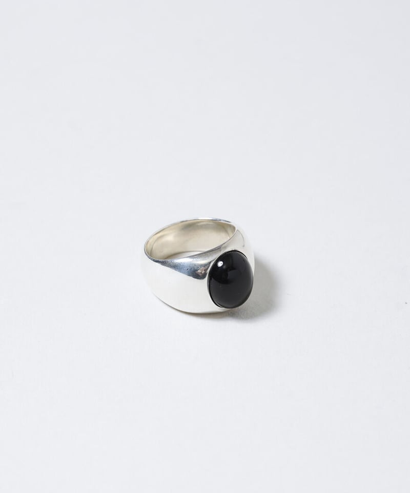 OX JEWELRY Silver Big Onyx Ring | MB -there is