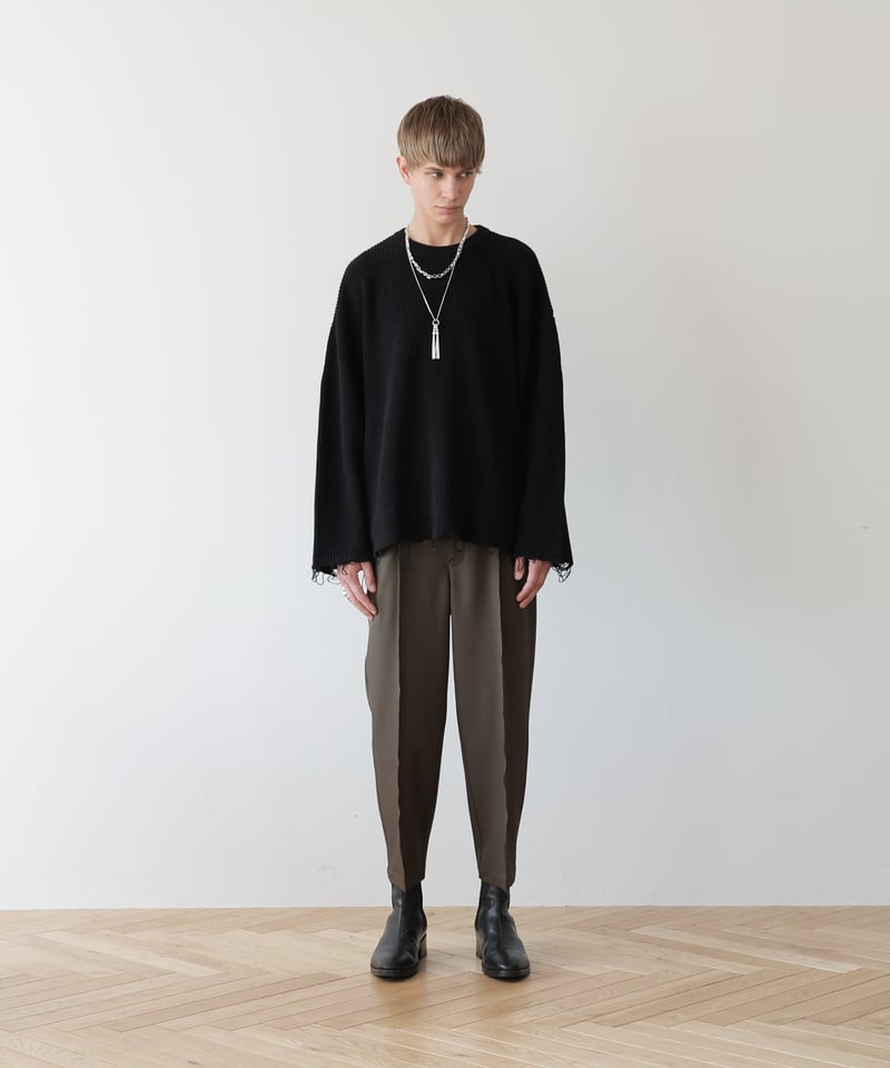 STANDARD WOOLY TWILL TAPERED SLACKS | MB -there