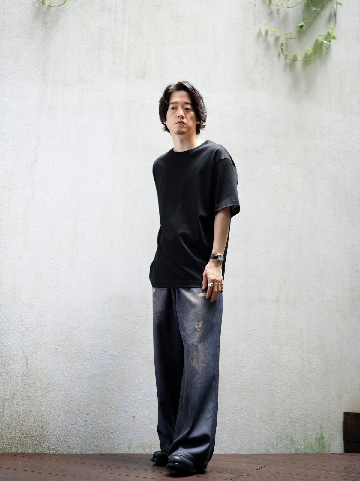 MB ULTIMATE FABRIC トロンプルイユワイドデニムパンツ | MB -there
