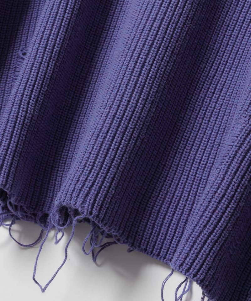 MB STANDARD ローゲージダメージニット | MB -there is a reaso