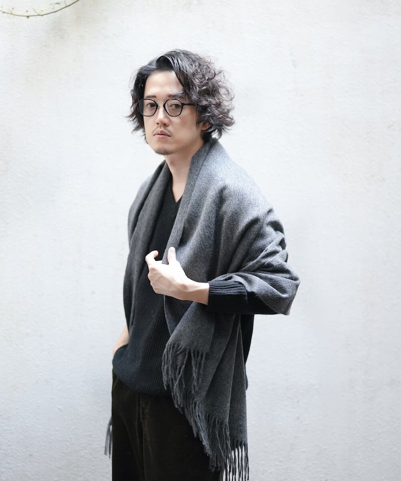 気質アップ MBハイエンドウールカシミアストール(GRAY) うたっ 小物