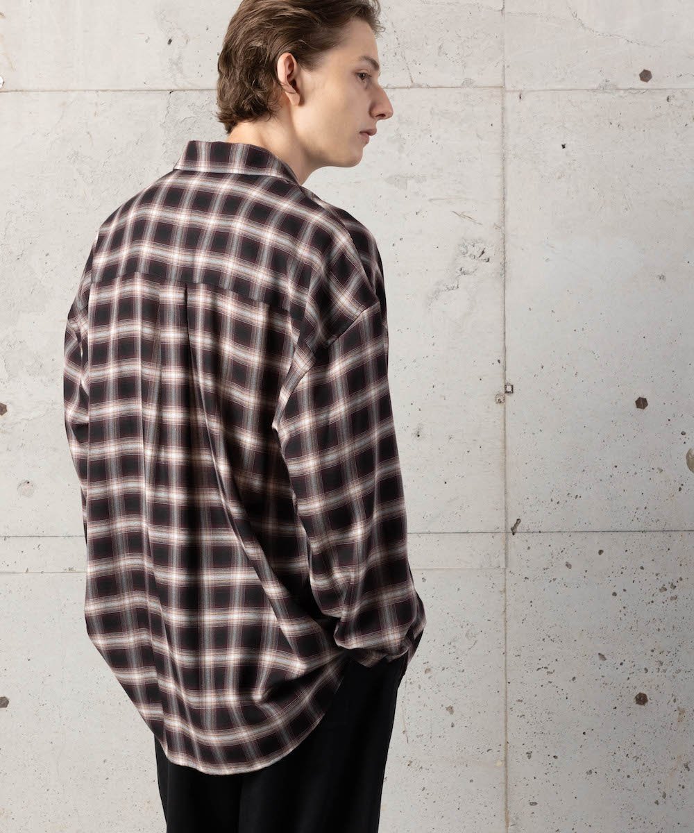 美品 エンフォルド チェックシャツ 38