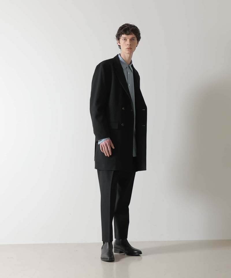 MBハイエンド 尾州ウール テーラードジャケットコート／Sサイズ ／ブラック MBハイエンド尾州ウール テーラードジャケットコート | MB