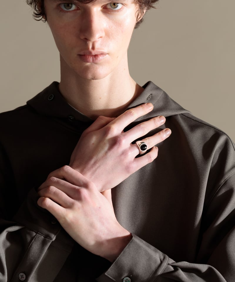 シルバーOX JEWELRY Silver Big Onyx Ring\n種類：シルバー