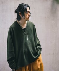 MBハイエンド Vネックヴィンテージブークレプルオーバー