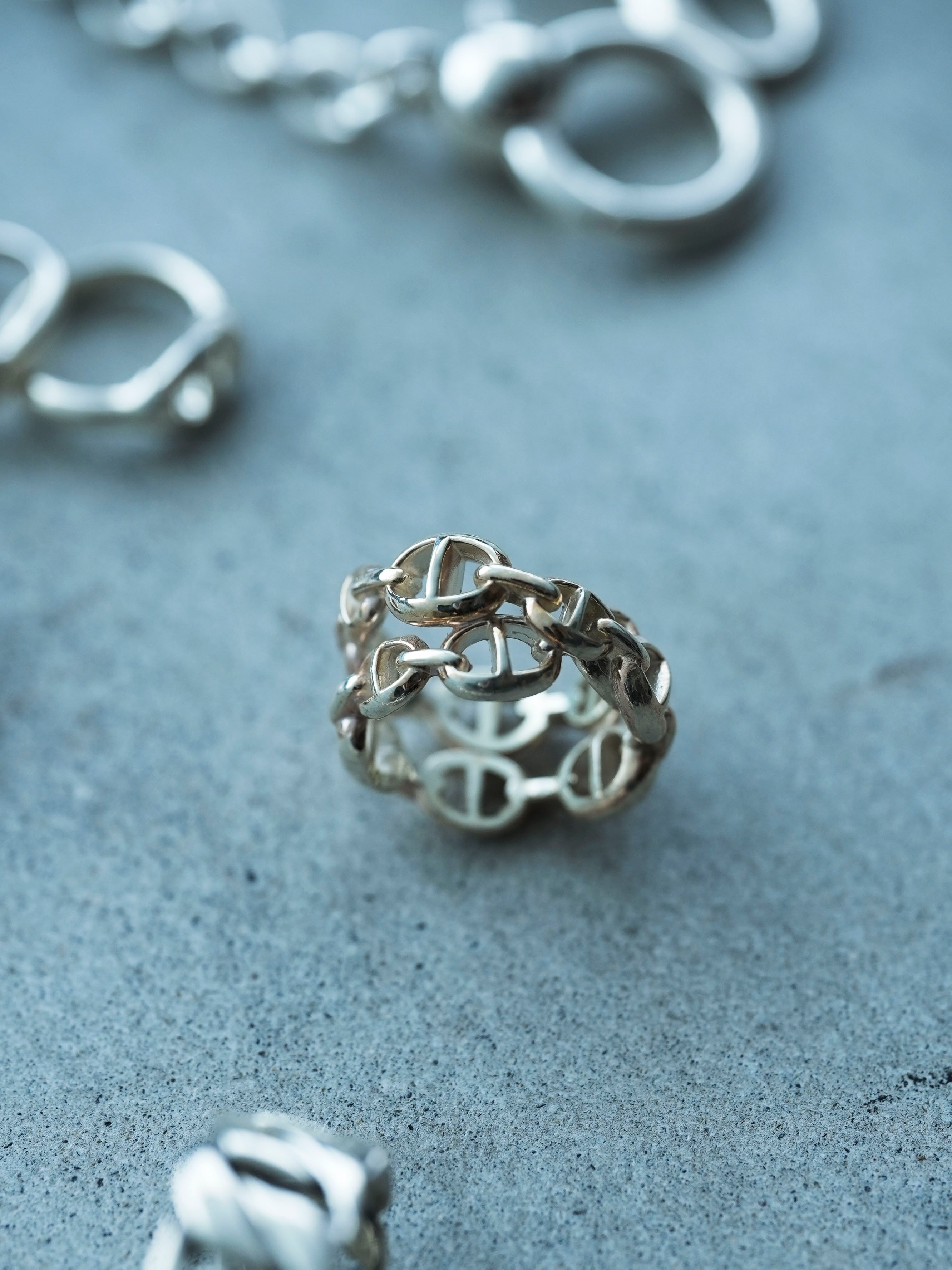 アクセサリー Anchor Chain Classic Double Ring OX JEWELRy Anchor Chain Classic Double Ring | M