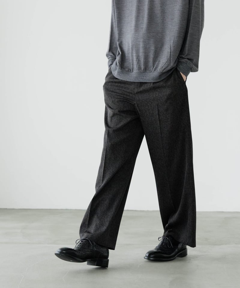 ULTIMATE FABRIC TROMPE L'OEIL TWEED WOOL SLACKS