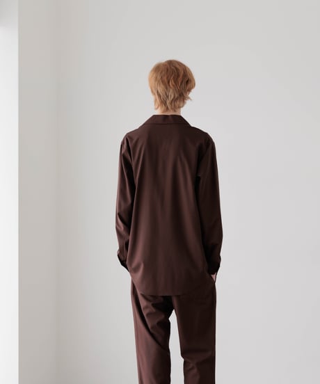 ULTIMATE "尾州" FABRIC  Super140’s WOOL OZONE WASHABLE OPEN COLLAR SHIRTS