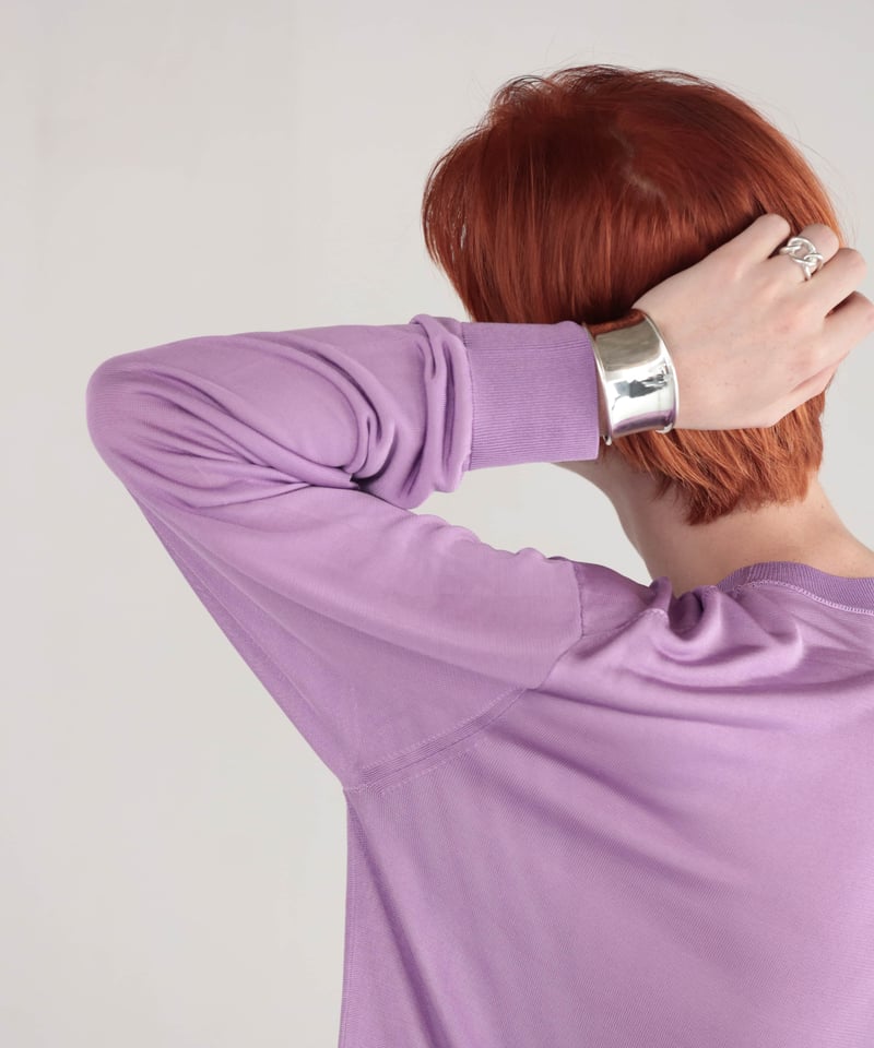 OX JEWELRY High-End SILVER CURVE BANGLE | MB -t