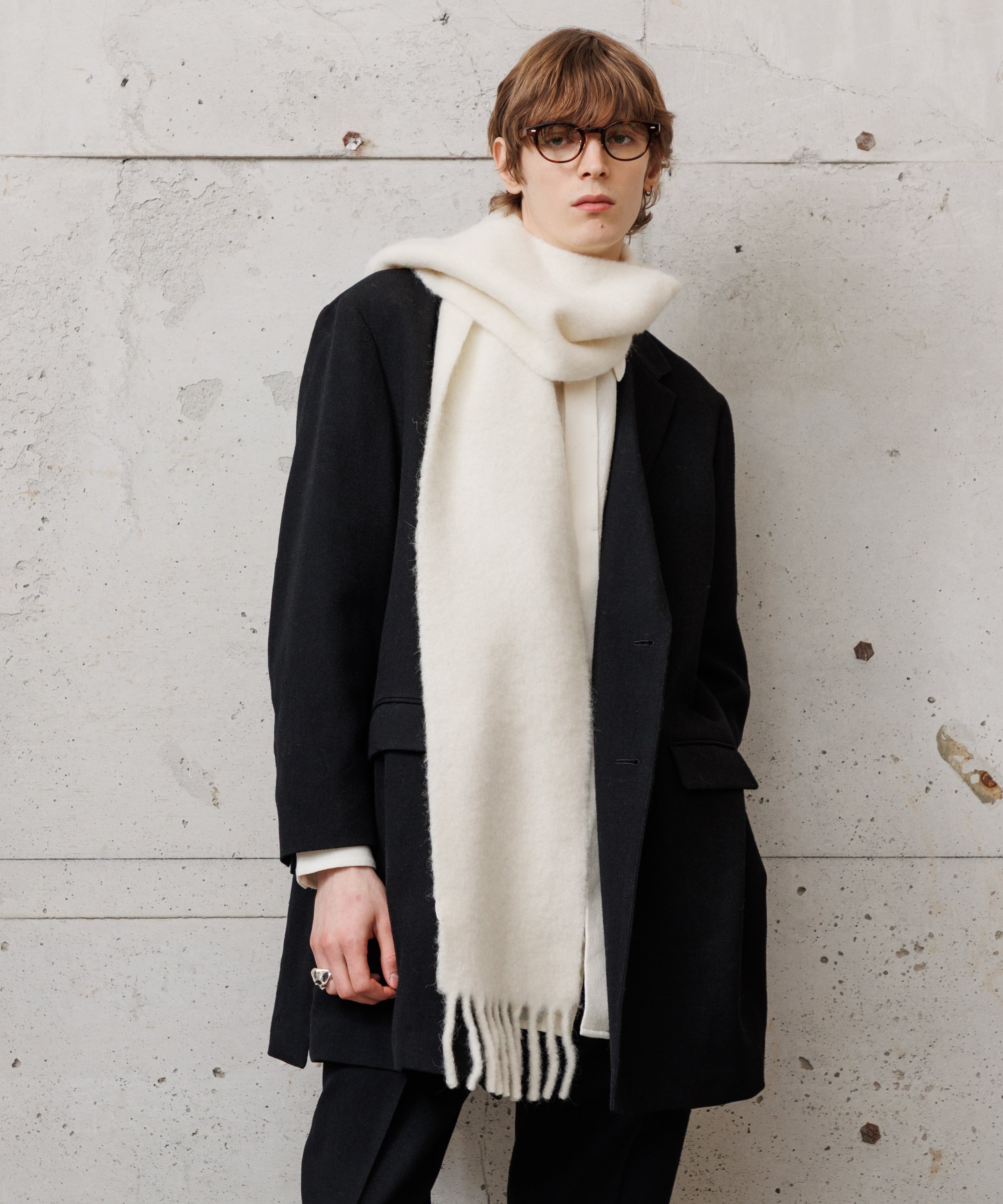 MB ULTIMATE FABRIC アルパカロングマフラー　ブラック original