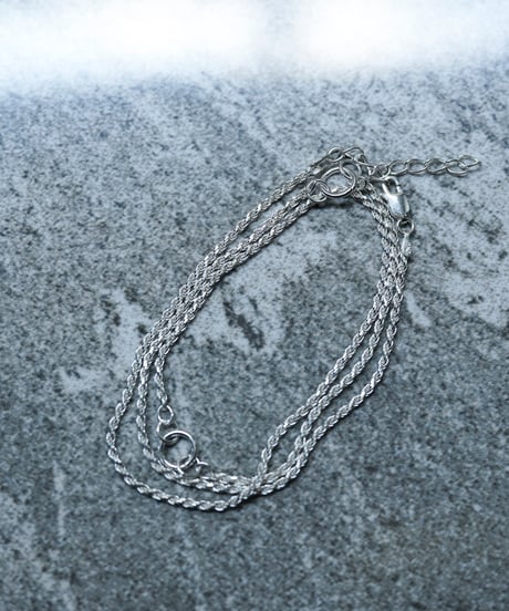 OX JEWELRY High-End "Italian Silver" French Rope 2Way Bracelet and Necklace