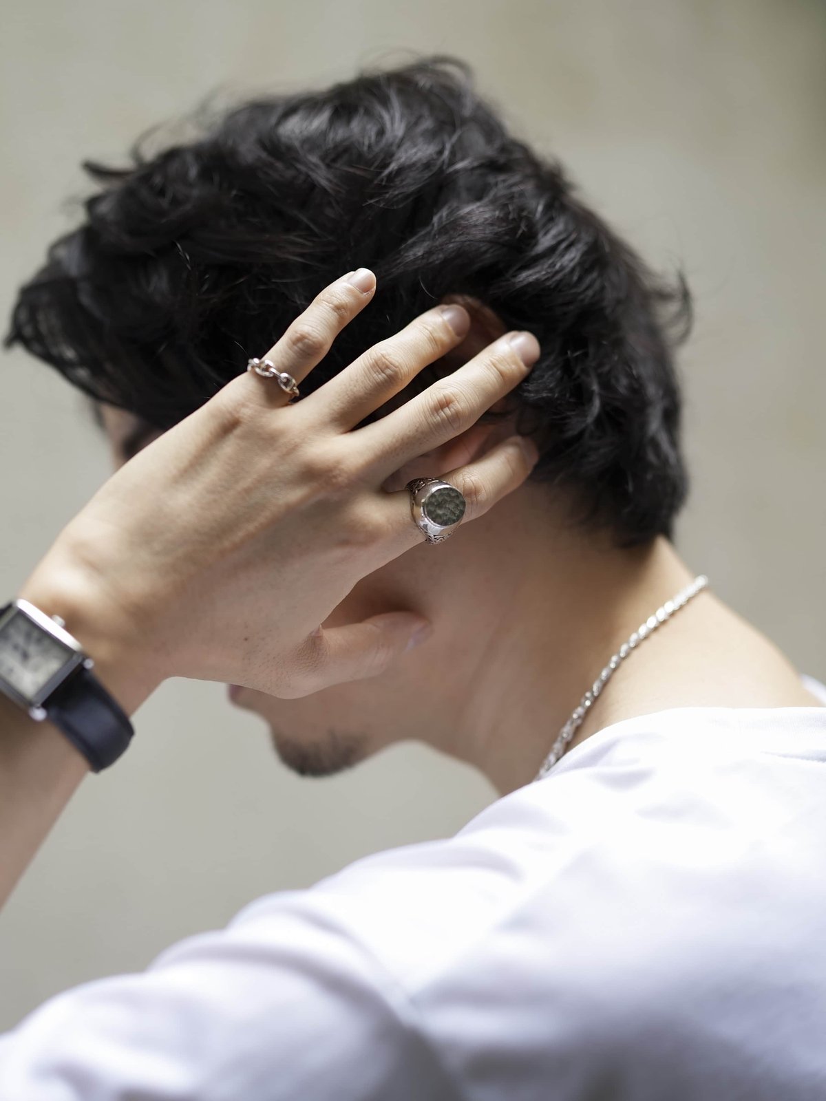 アクセサリー High-End Anchor Chain Classic Pinky Ring OX JEWELRy High-End Anchor Chain Classic Pinky