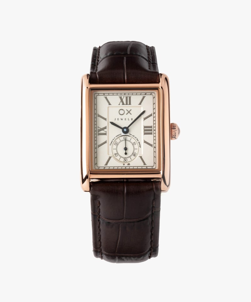 OX JEWELRy Signature Line Classic Rectangle Fac