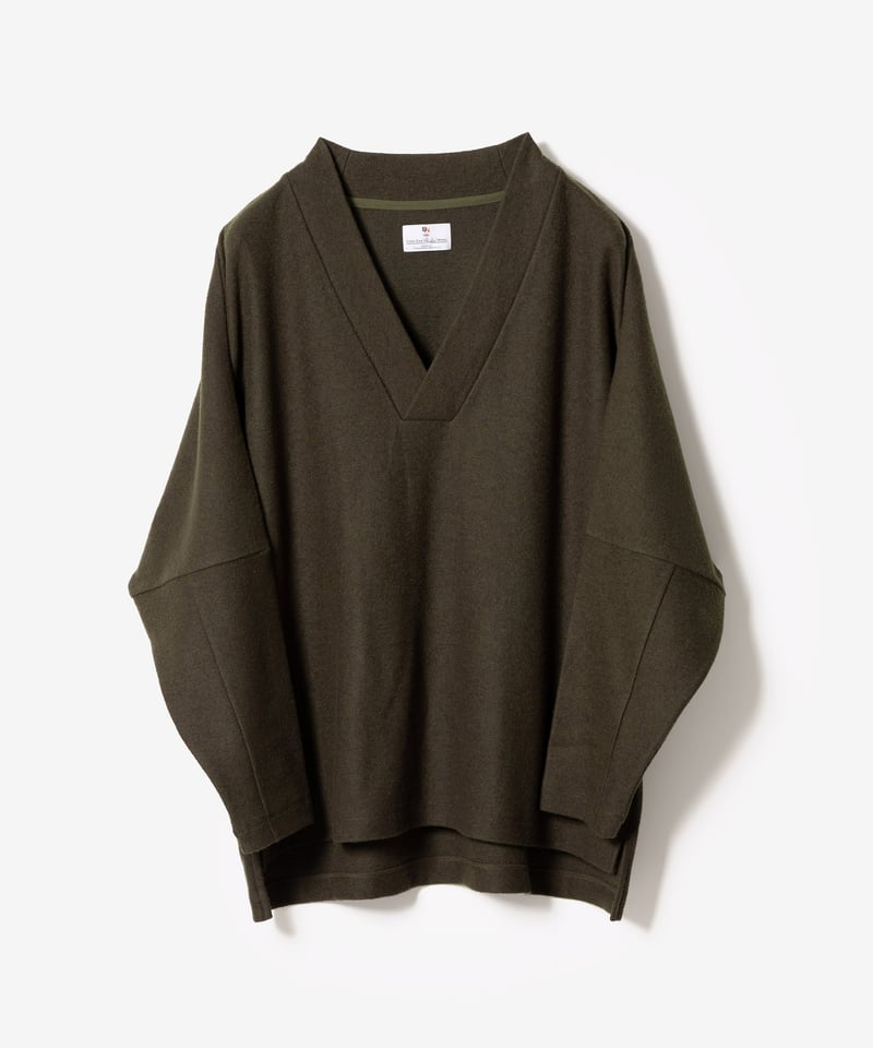 MBハイエンド Vネックヴィンテージブークレプルオーバー | MB -there