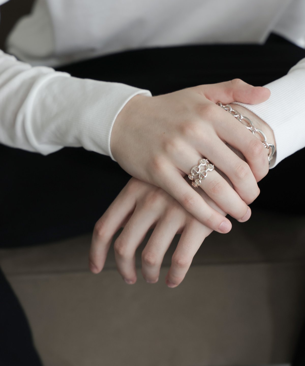 OX JEWELRy Anchor Chain Classic Double Ring | M