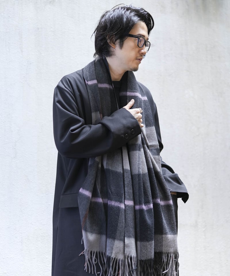 MB ULTIMATE FABRIC カシミア100% クラシックチェックストール MB ULTIMATE FABRIC カシミア100% クラシックチェックストール