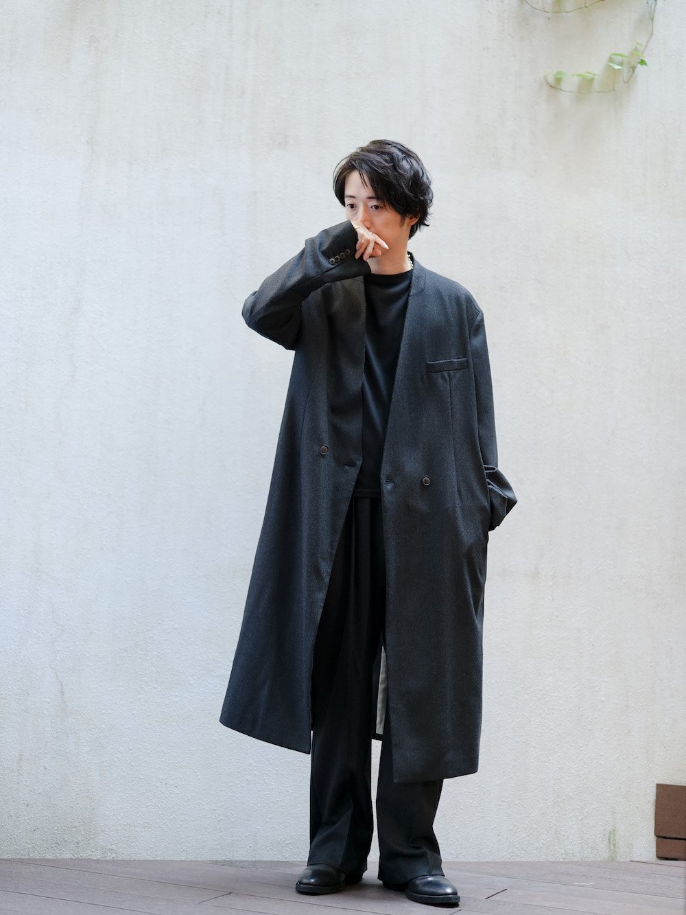 MBハイエンド尾州ウール クラシックハイウエストワイド MBハイエンド尾州ウール クラシックハイウエストワイド