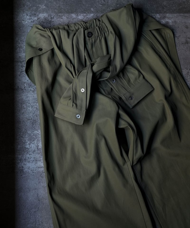 MB LIMITED 40/2 GAS COTTONフェイクオールインワンパンツ