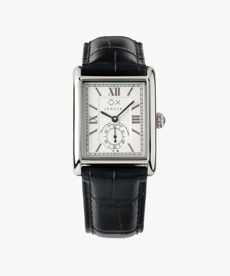 OX JEWELRy Signature Line Classic Rectangle Fac