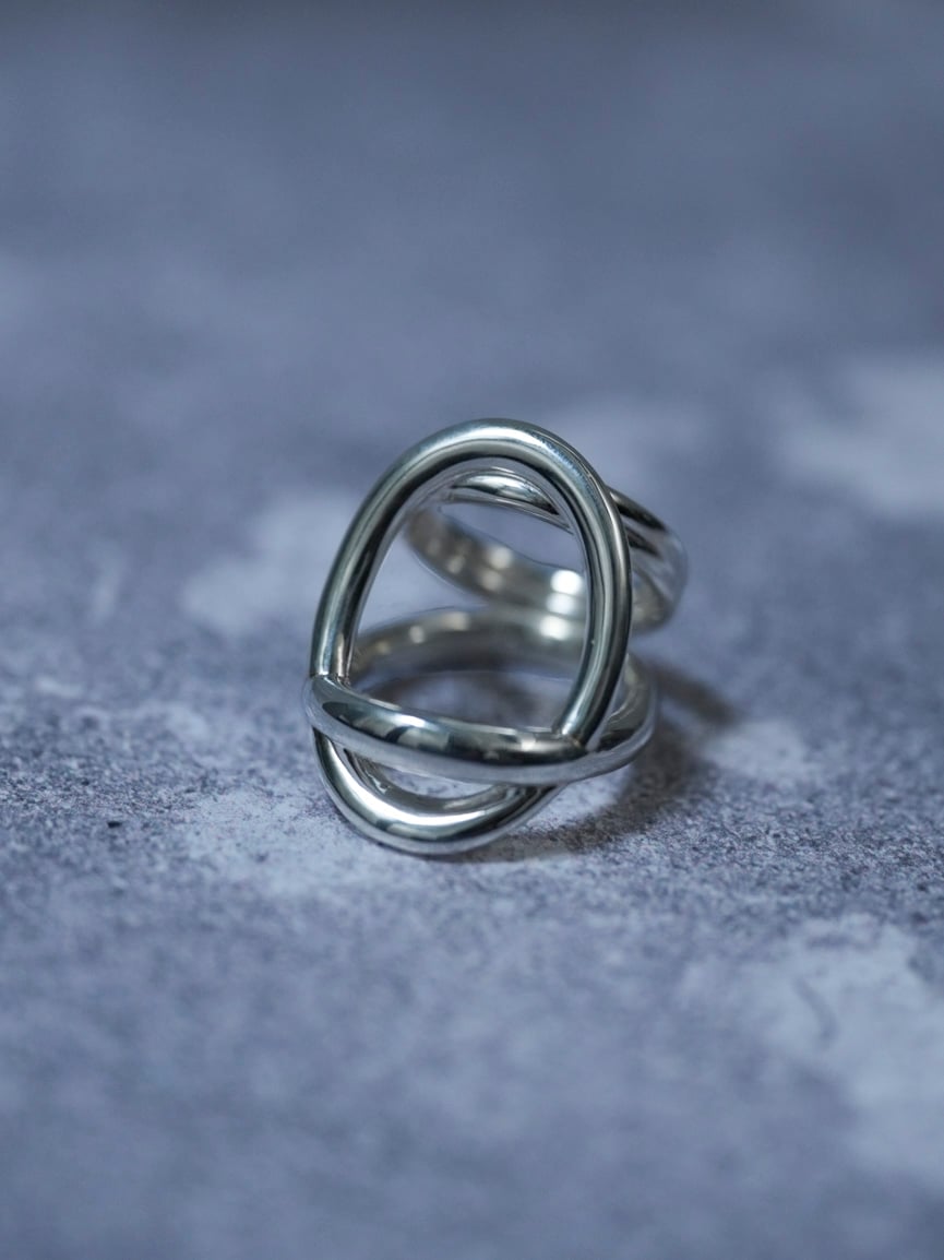 OX JEWELRY High-End SILVER NEO ANNULUS RING | M
