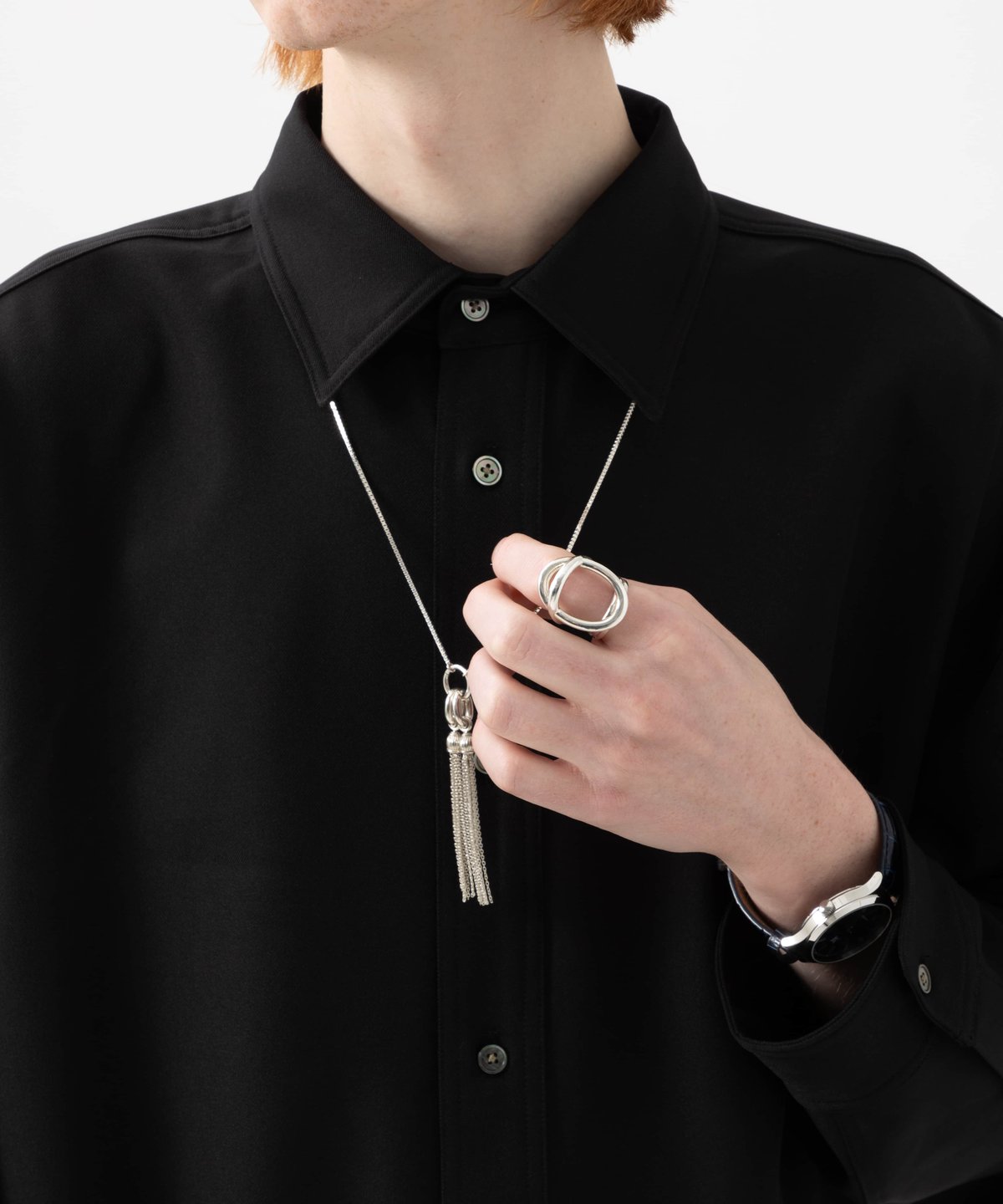 OX JEWELRY High-End SILVER CLASSIC TASSEL NECKLACE - アクセサリー