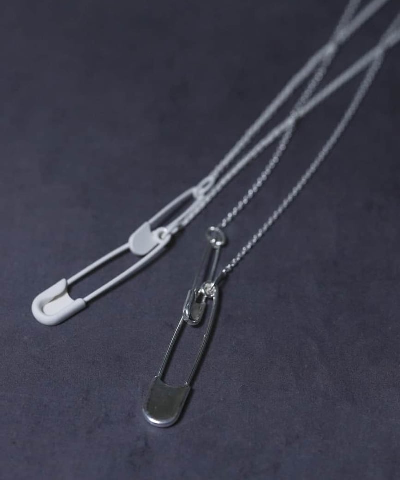 OX JEWELRy Safety Pin Long Necklace | MB -there
