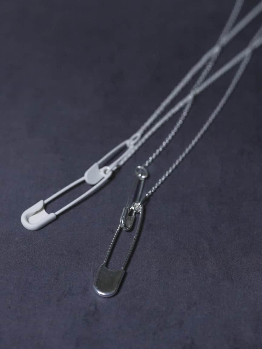 OX JEWELRy Safety Pin Long Necklace | MB -there