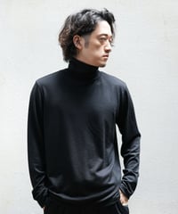 MBハイエンド尾州ウールニット風タートルネックカットソー