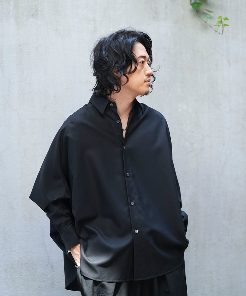 MB LIMITED 尾州ウール変形カーブシャツ | MB -there is a reaso