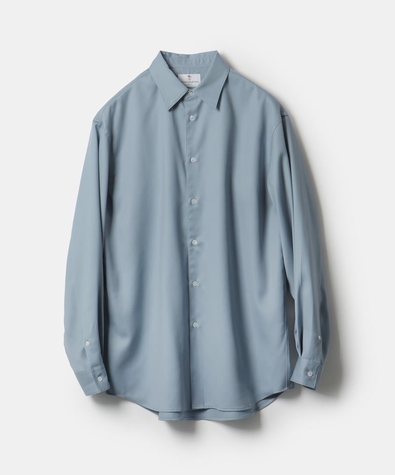 MB尾州ウール グレー 長袖シャツ MB尾州ウール グレー 長袖シャツ