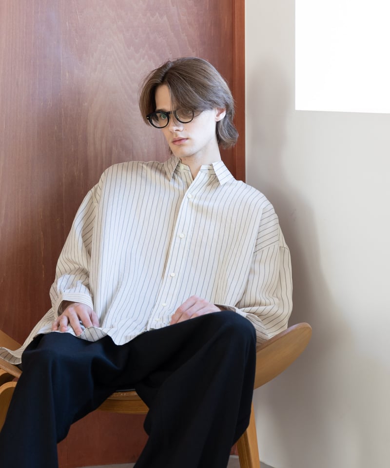MB ハイエンドストライプビッグシャツ fabric by ACAR | MB -there