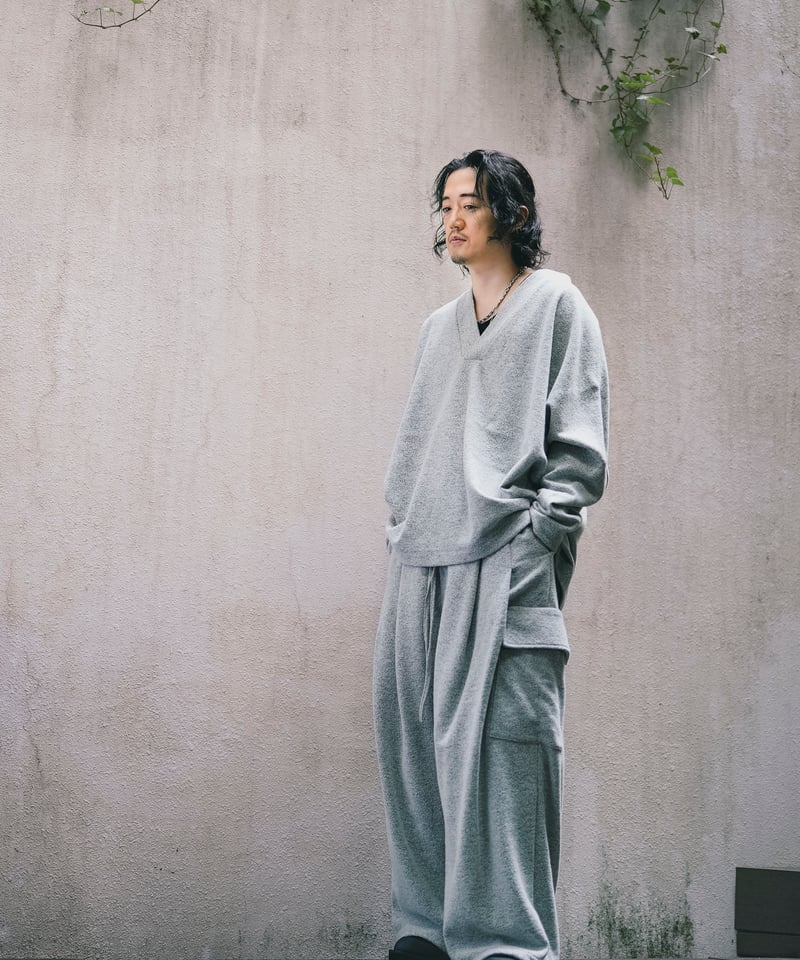 MBハイエンド Vネックヴィンテージブークレプルオーバー | MB -there