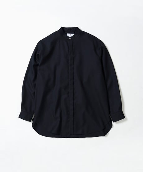 MBハイエンド尾州ウールシャツ（バンドカラー）