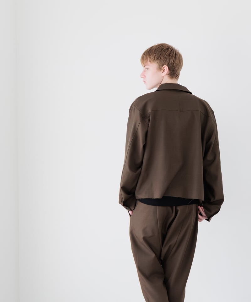 STANDARD WOOLY TWILL CUT OFF CROPPED BLOUSON |