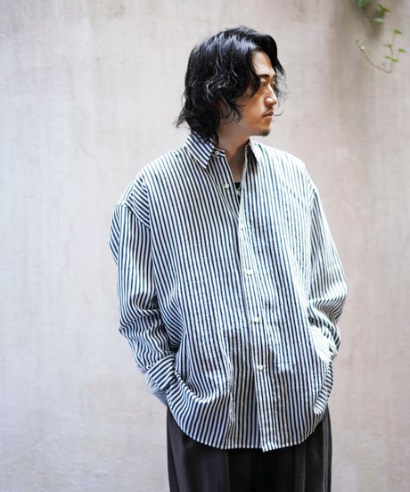 MB ハイエンドストライプビッグシャツ  fabric by ACAR