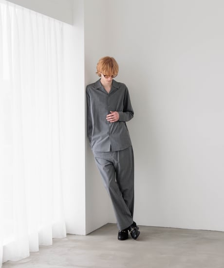 ULTIMATE "尾州" FABRIC  Super140’s WOOL OZONE WASHABLE OPEN COLLAR SHIRTS