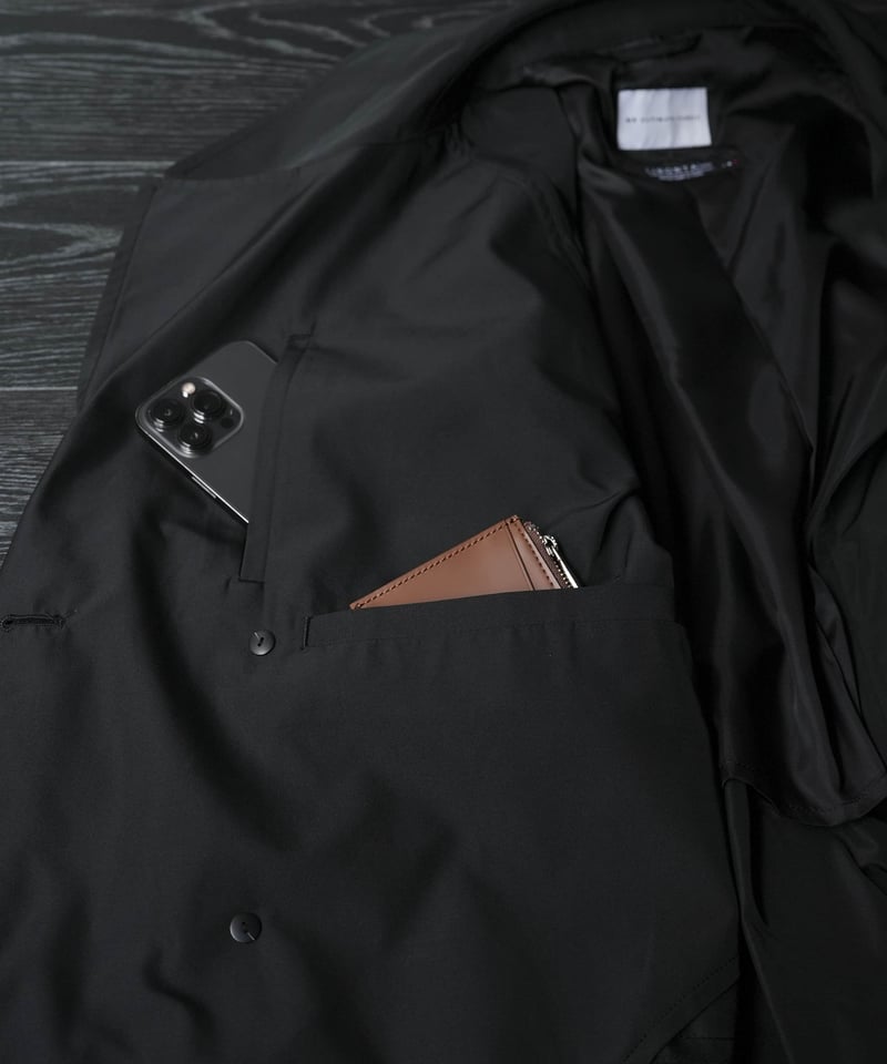 MB ULTIMATE FABRIC MEMORY TWILL シングルトレンチコート by MB ULTIMATE FABRIC MEMORY TWILL シングルトレンチコート by
