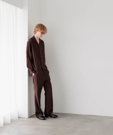 ULTIMATE "尾州" FABRIC  Super140’s WOOL OZONE WASHABLE OPEN COLLAR SHIRTS
