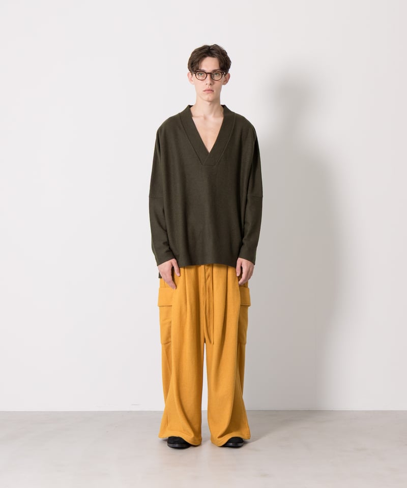 MBハイエンド Vネックヴィンテージブークレプルオーバー | MB -there