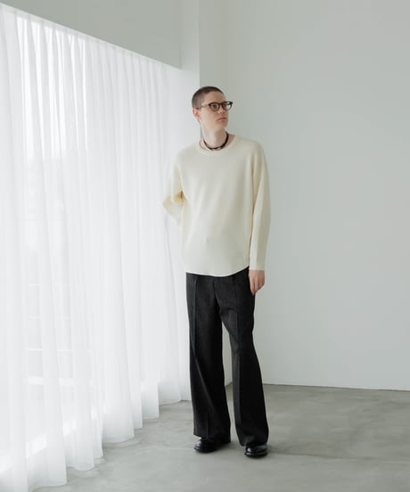 【6/14発売】ULTIMATE FABRIC HIGH TWIST EXTRA FINE MERINO WOOL WAFFLE CREW NECK by UMEDA NIIGATA