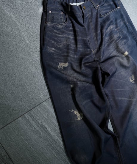 MB ULTIMATE FABRIC トロンプルイユワイドデニムパンツ