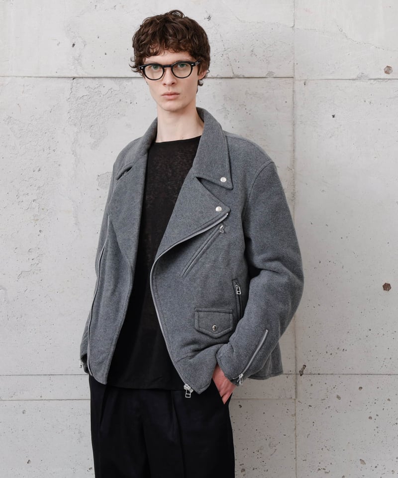 MB LIMITED フリースダブルライダース by Lanificio Becagli IT