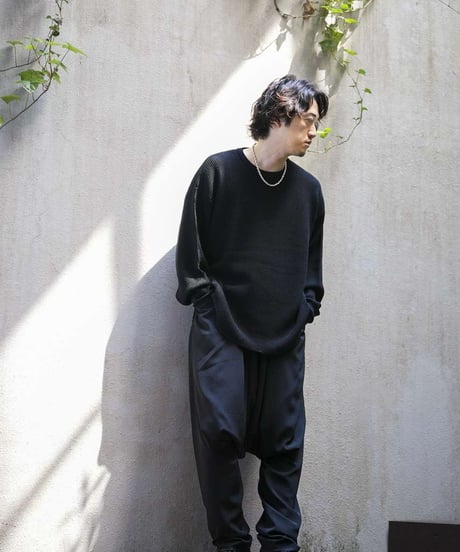 【6/14発売】ULTIMATE FABRIC HIGH TWIST EXTRA FINE MERINO WOOL WAFFLE CREW NECK by UMEDA NIIGATA