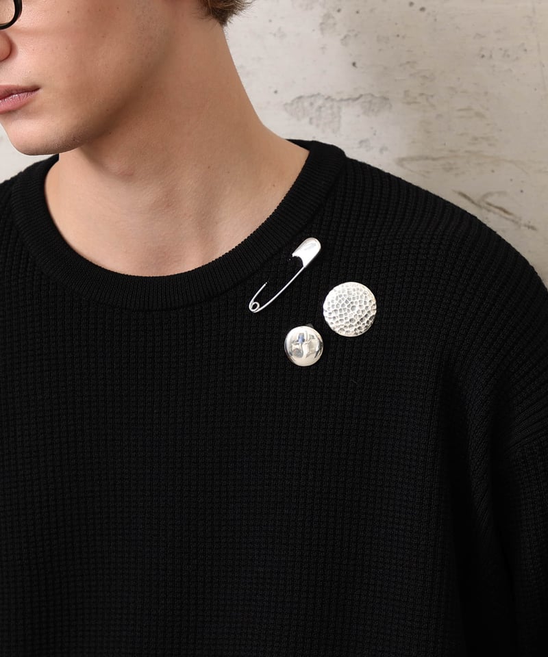 アクセサリー OX JEWELRy Silver Button Badge BIG OX JEWELRy Silver Button Badge BIG | MB -there