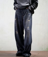 MB ULTIMATE FABRIC トロンプルイユワイドデニムパンツ